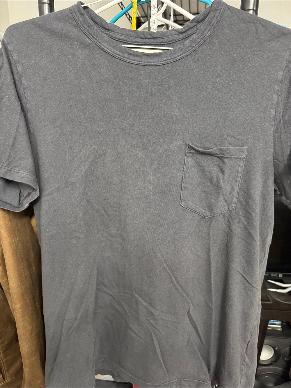 Imogene + Willie Faded Black Pocket Tee